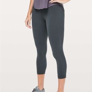 Lululemon athletica Align Crop *21" Melanite gray size 6